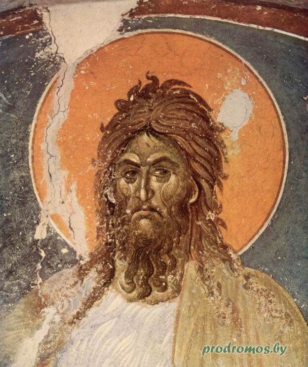 Иоанн Предтеча, фреска 14 век, Грачаница, Сербия